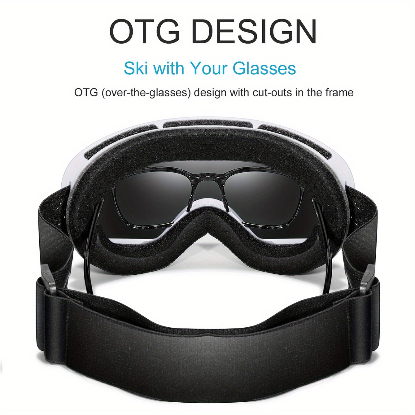Interchangeable Lens Ski Goggles for Adults - TPU Frame, PC Material, Anti-Fog, UV Protection, for Snowboarding, Skating, Skiing, Snowmobiling - Includes Night, Prescription Lens, Bag - Mixed Color