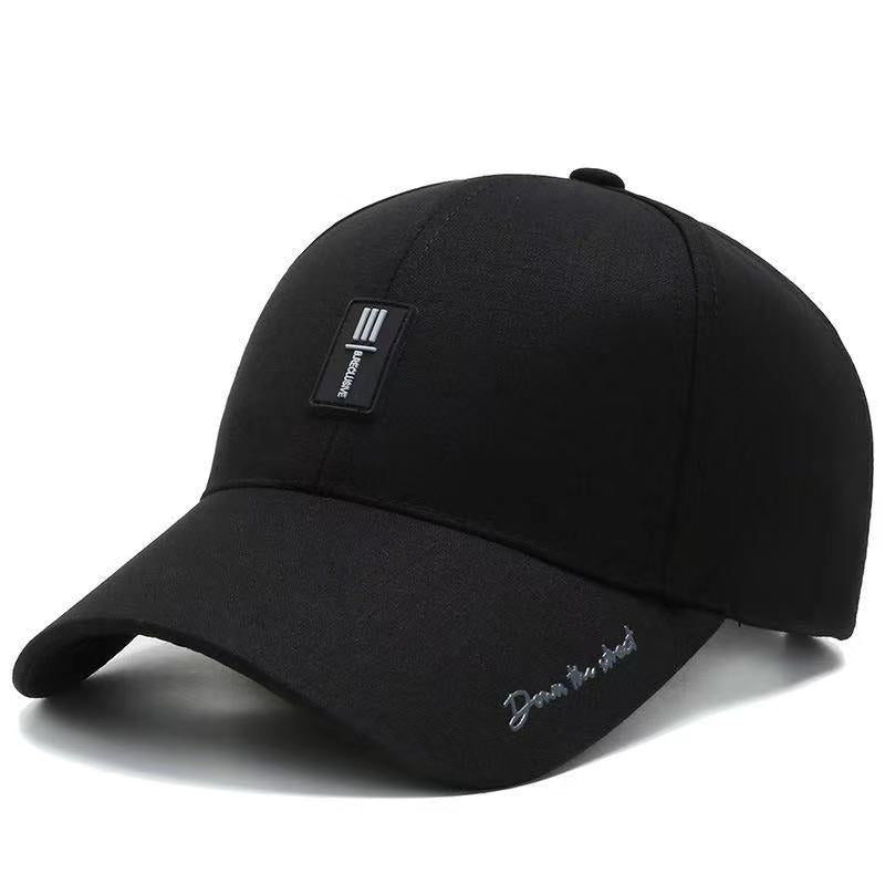 Stylish Men's Embroidered Letter Black Baseball Cap - Classic Fashion Headwear for Gift Giving, Casual Daily Wear, and Outdoor Activities