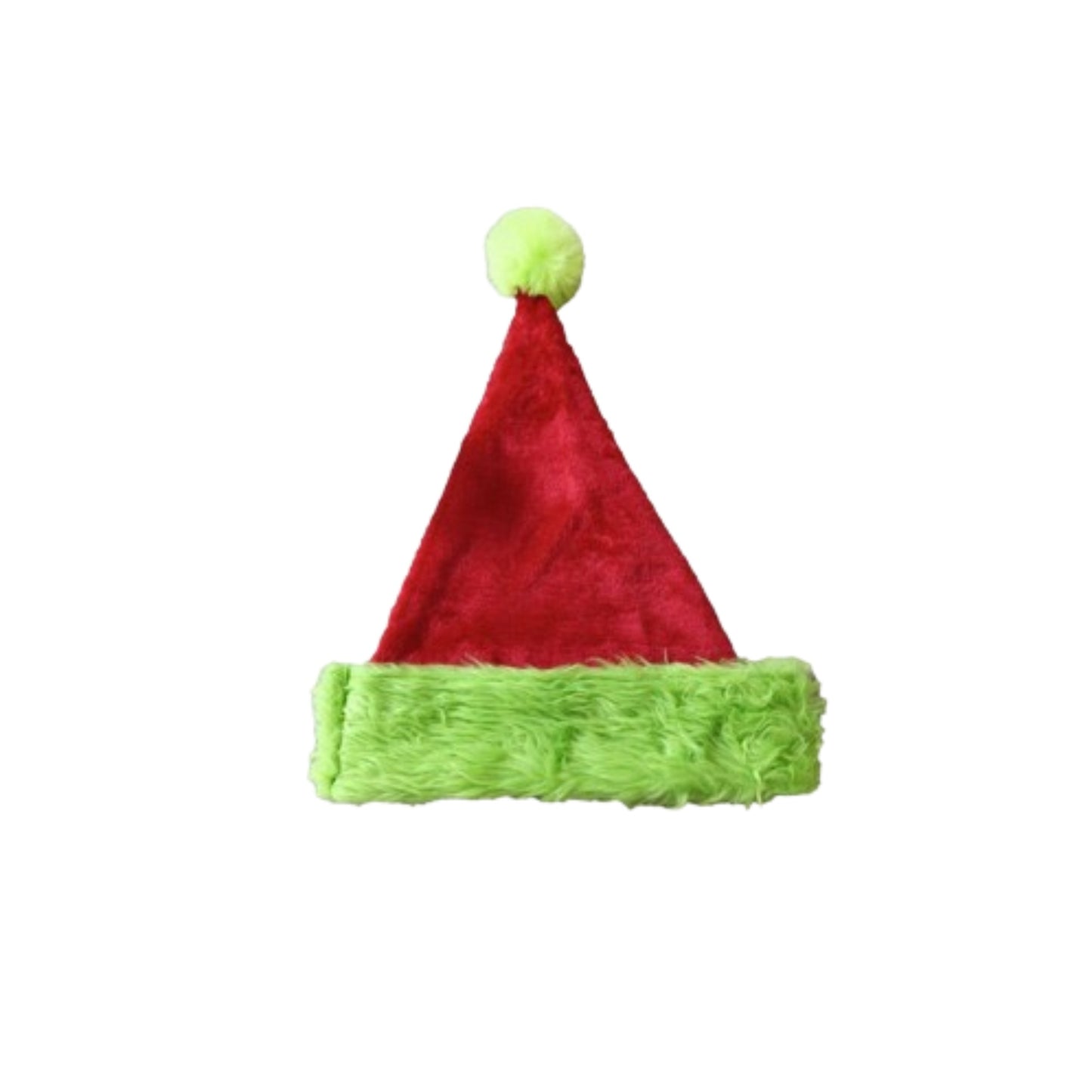 Christmas Adults Hat Plush Green Monster Red and Green Comfortable Soft Fashion Cap