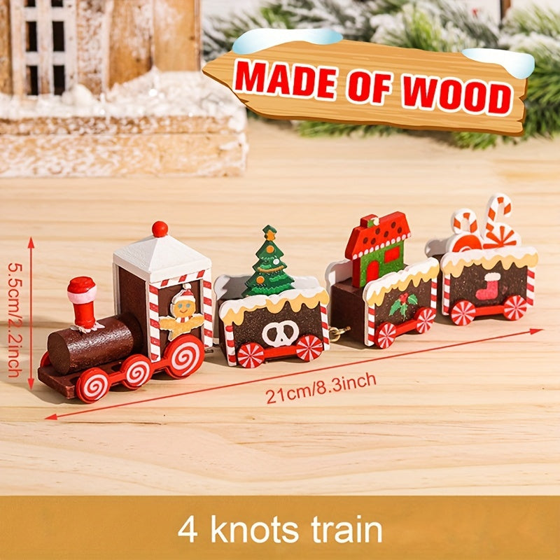 Merry Christmas Wooden Train Ornament - Festive Xmas Tree Decor, Perfect Holiday Gift & Home Accent Holiday Decorations, Christmas Decor