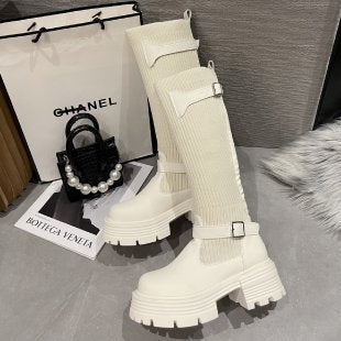 2025 Fashion boots women's thin knight boots popular autumn and winter new high boots
