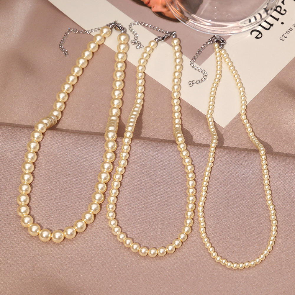 Necklace for Women Fever Same Style Shijia Pearl Clavicle Chain New Graceful and Fashionable Personalized Japanese and Korean Style Necklace