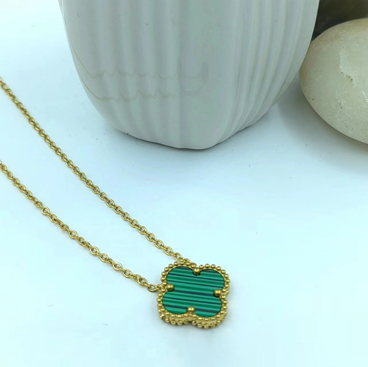 vakkv NOVEMBER'S High Version Clover 15mm Necklace Clover Single Flower Necklace Suit Pork Belly Seven Flowers Ten Flower Necklace Necklace