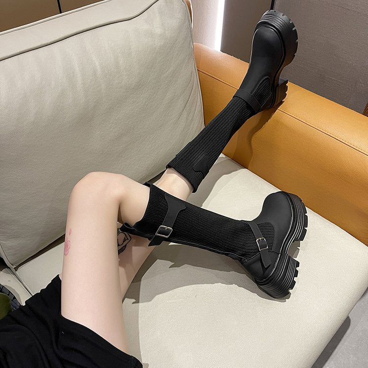 2025 Fashion boots women's thin knight boots popular autumn and winter new high boots