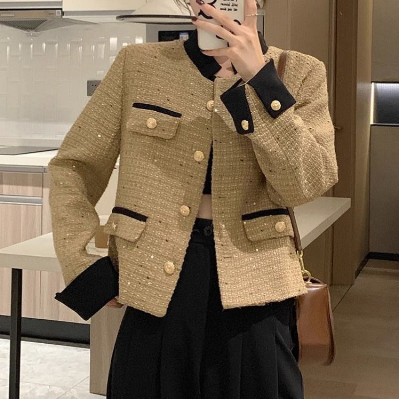 fragrant jacket women's spring and autumn popular new Korean temperament small short versatile top women's clothing