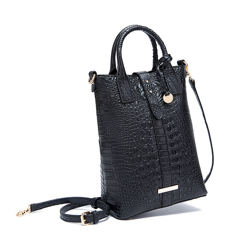 VAKKV New Popularan, 2025n and Middle Eastern New independent station portable messenger retro women's bag multi-color concave and convex crocodile pattern