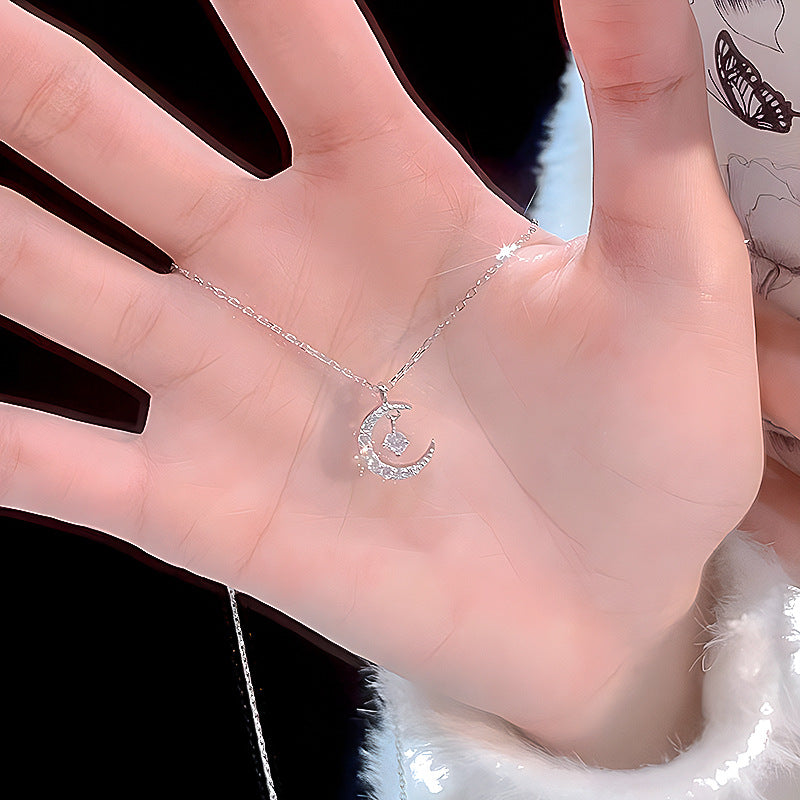 vakkv Summer Cube Sugar Necklace Princess Light Luxury Titanium Steel No Fading Clavicle Chain All-Match Necklace Ornament Wholesale