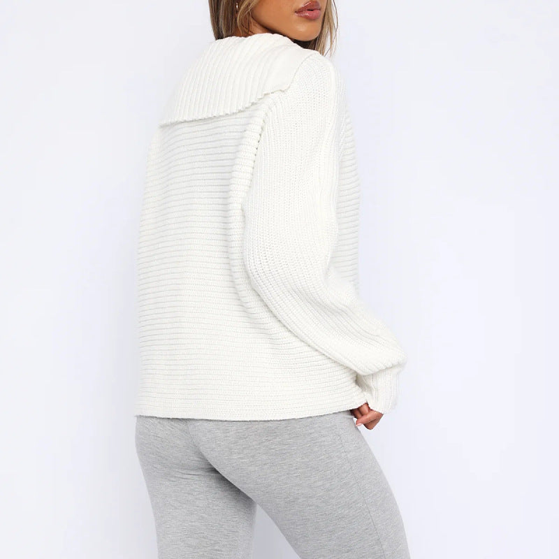 New independent station autumn and winter new knitted sweater women's lazy style long-sleeved pullover sweater women