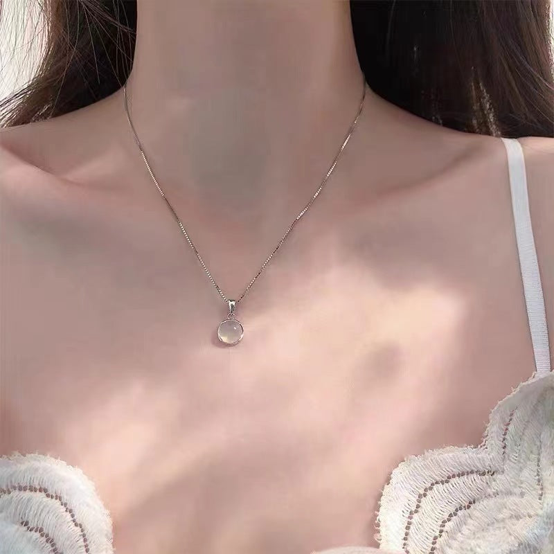 S925 Silver Light Luxury Necklace Versatile Trendy Clavicle Chain Female Butterfly Simple Niche High Sense Elegant Sweater Chain Ornament