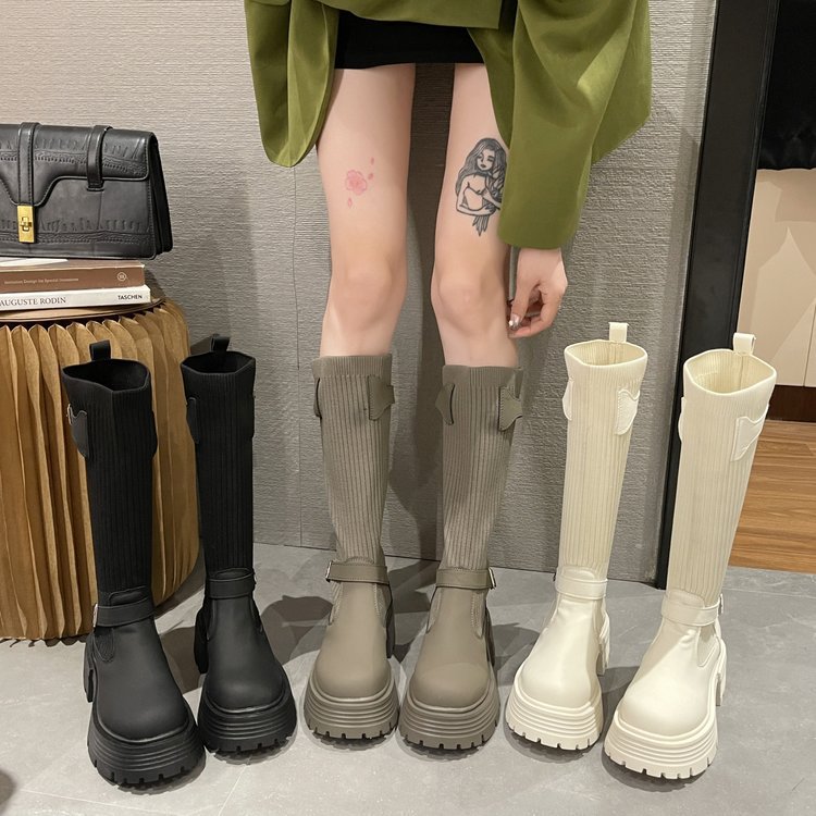2025 Fashion boots women's thin knight boots popular autumn and winter new high boots