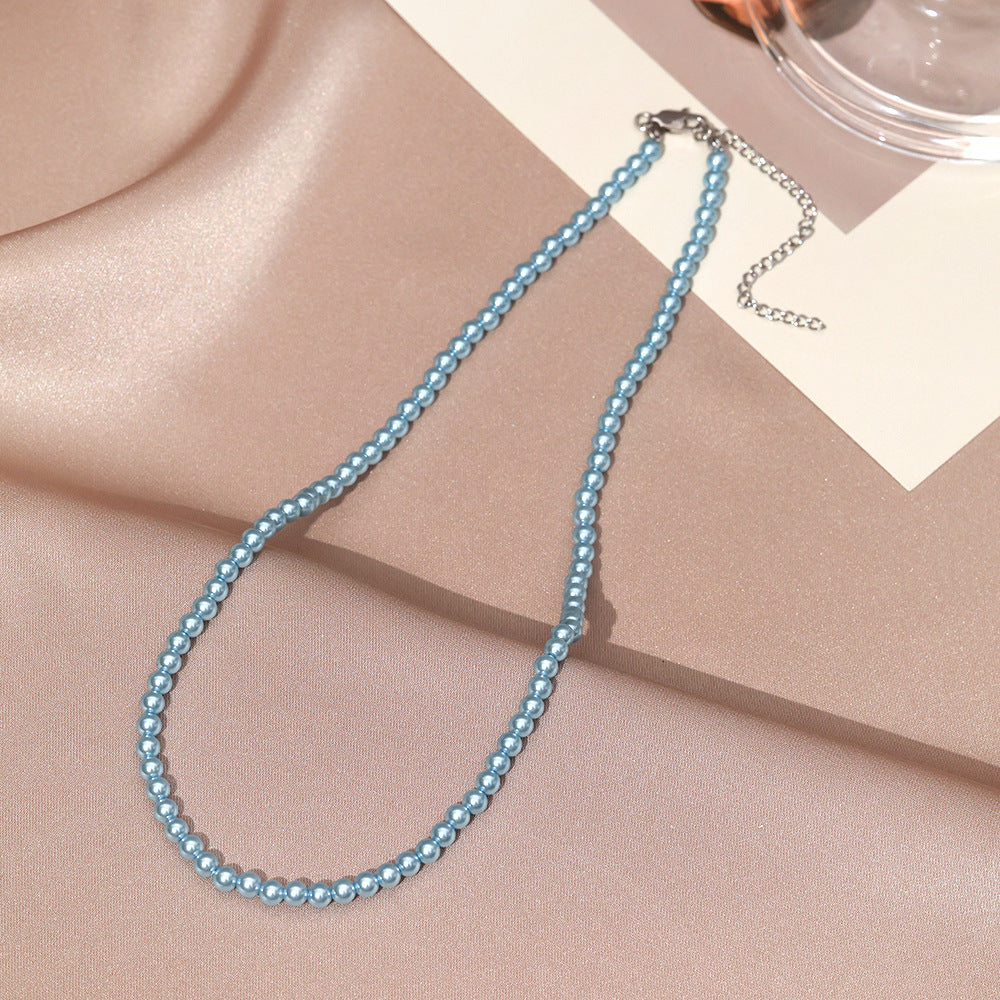 Necklace for Women Fever Same Style Shijia Pearl Clavicle Chain New Graceful and Fashionable Personalized Japanese and Korean Style Necklace