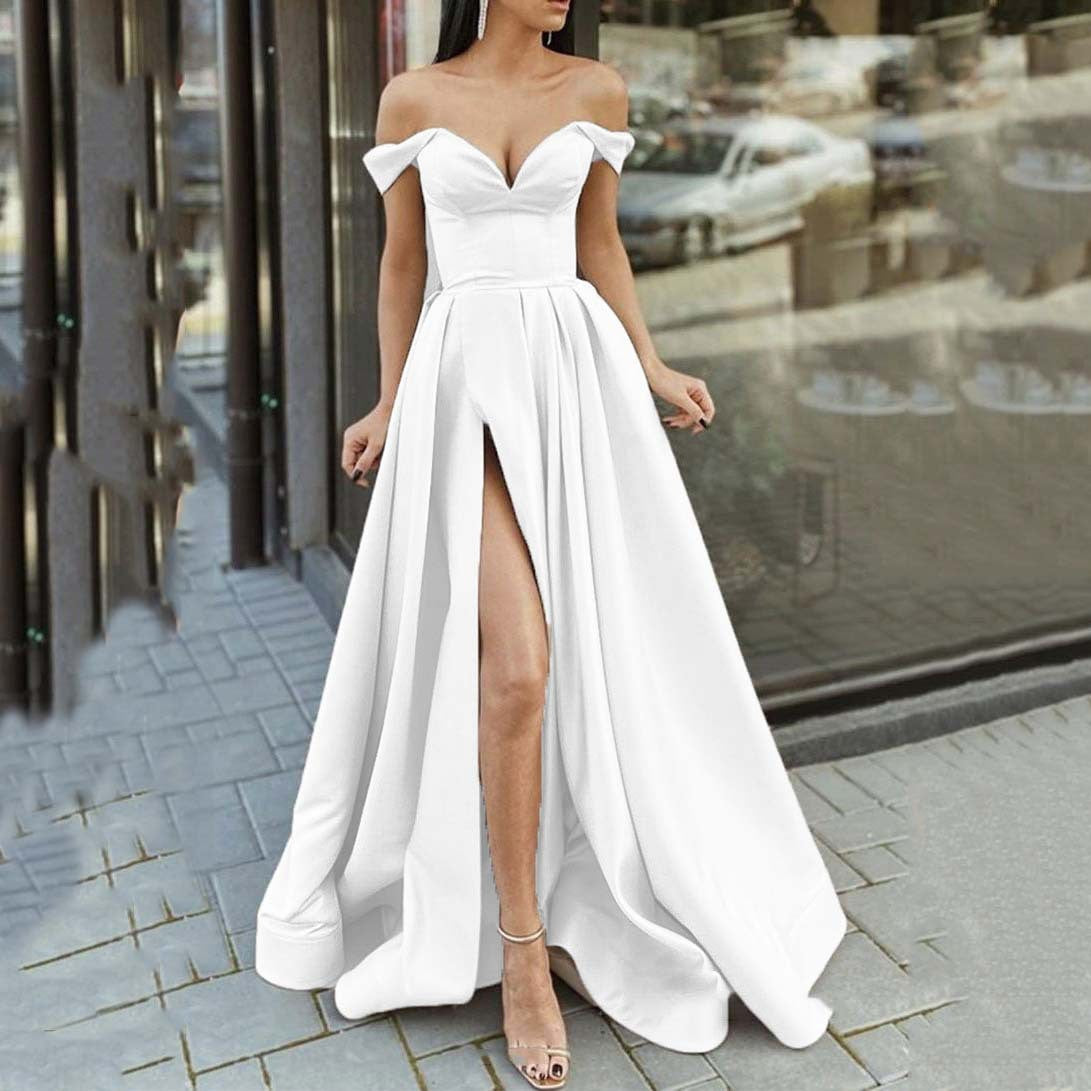 VAKKV Spring New Cross-Border Independent Station European and American Women's Clothing Multi-Color Tube Top V-neck Backless Large Swing Dress