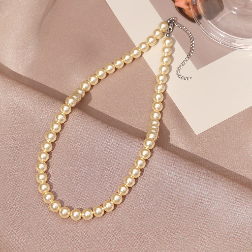 Necklace for Women Fever Same Style Shijia Pearl Clavicle Chain New Graceful and Fashionable Personalized Japanese and Korean Style Necklace