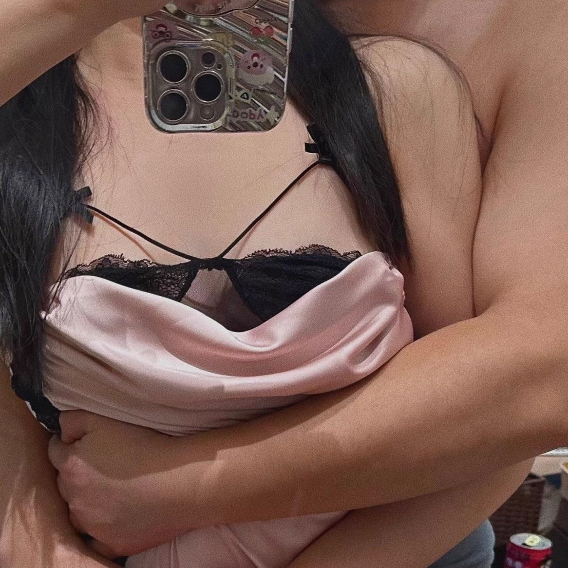 2025 The owner keeps his own style, comfortable and sultry, high-end nightgown, satin pure desire soft skirt length 76 loungewear, pajamas can be worn outside