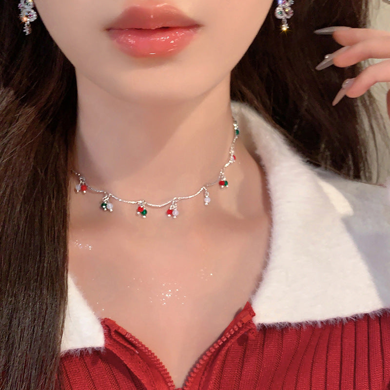 Butterfly Tassel Necklace for Women South Korea Light Luxury High-Grade Clavicle Chain New Popular Minority All-Match Ornament