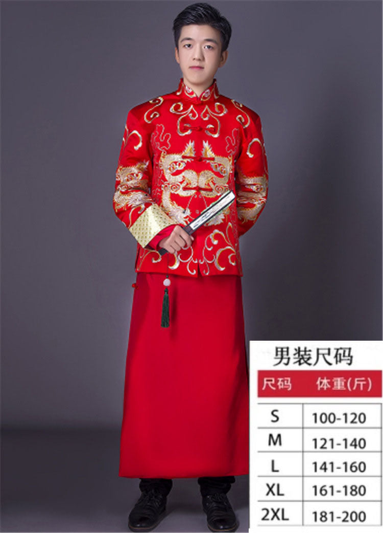 VAKKV Chinese Wedding Dress Dress Female New Xiuhe Clothing Bridal Wear Wedding Celebration Toast Gift Chinese Red Wedding