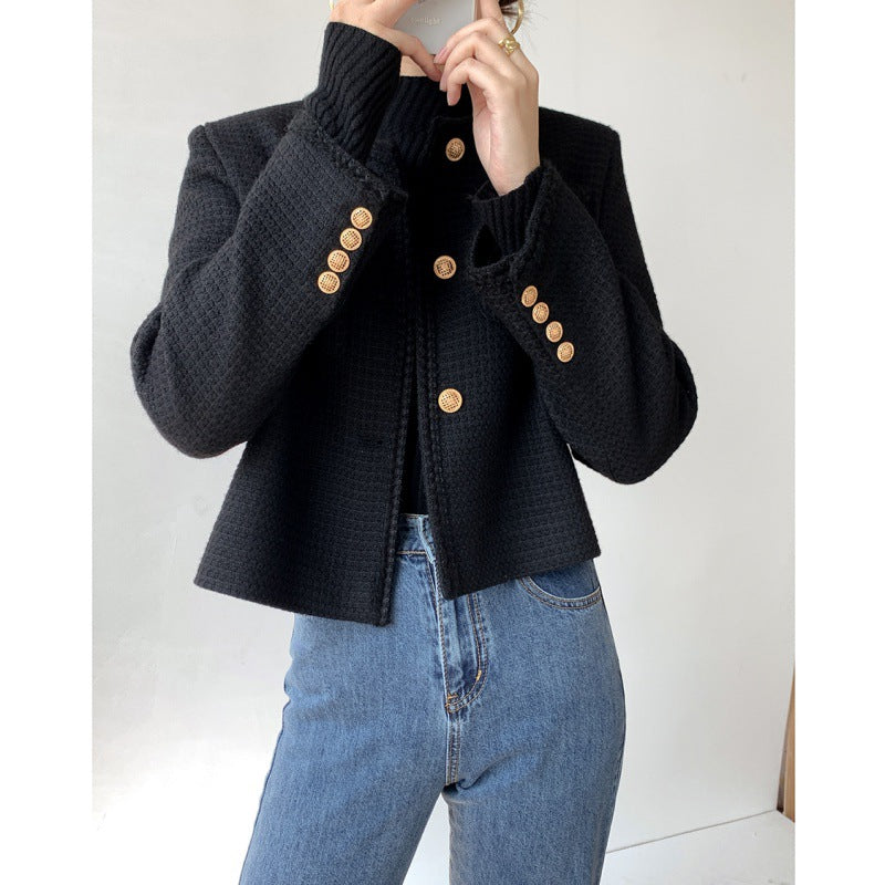 tweed short coat for women in spring and autumn 2025 new niche fragrance retro style high-end temperament top for women