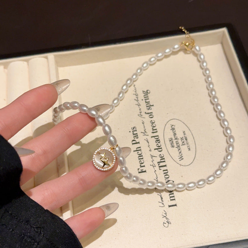 Butterfly Tassel Necklace for Women South Korea Light Luxury High-Grade Clavicle Chain New Popular Minority All-Match Ornament