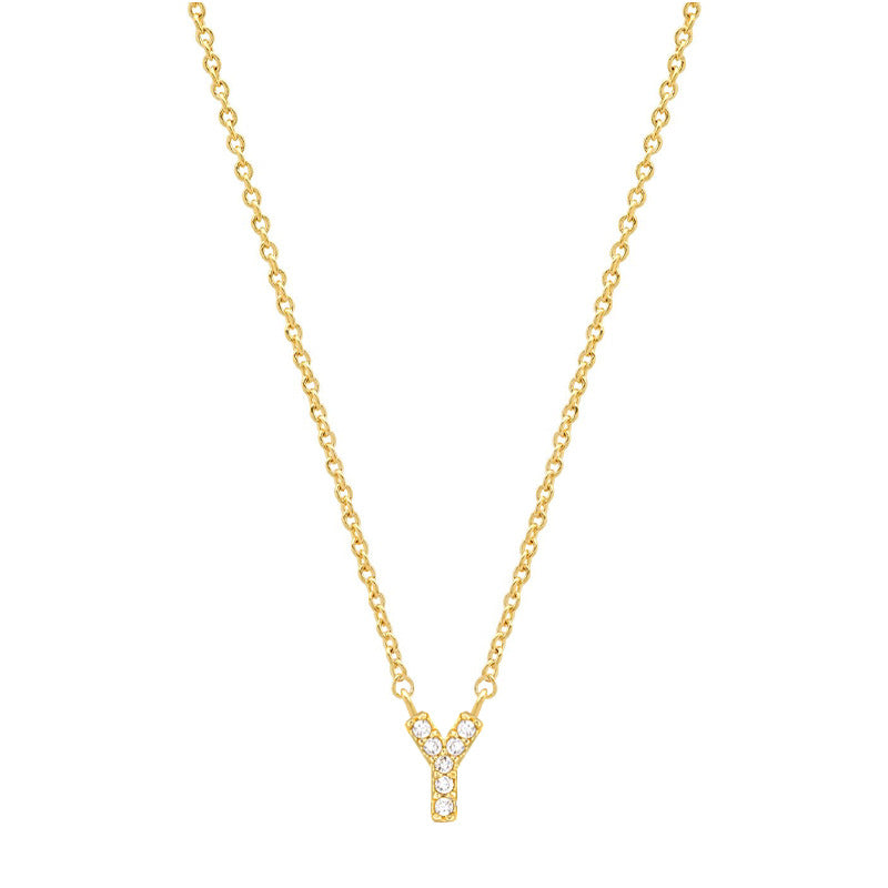 vakkv Hot Selling Fashion All-Match S925 Silver 26 English Letters Pendant Necklace for Women Inlaid Zircon Special-Interest Design