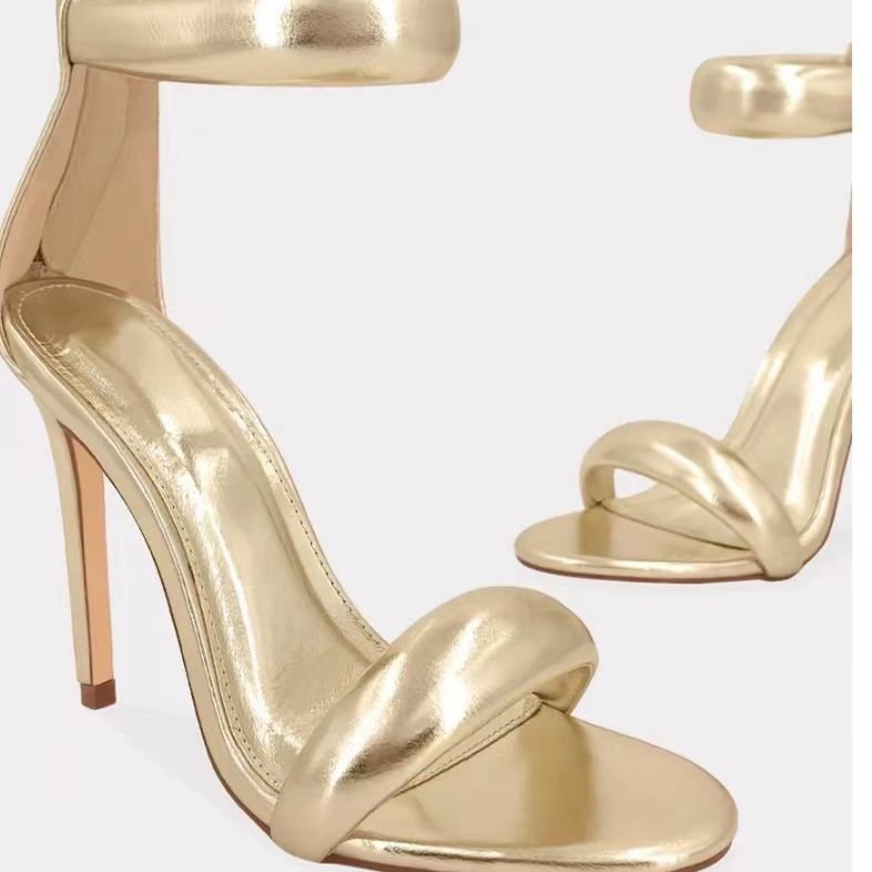 Cross-Border plus Size Sandals Women's Summer New Solid Color Pointed HOTan and NEWn Sexy Fashion High Heels