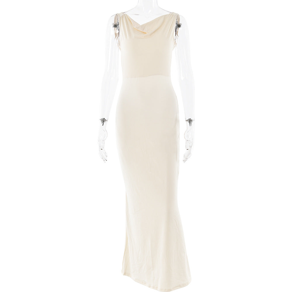 2025 Popular trade New popular new suspender dress sexy fashion sleeveless backless slim dress