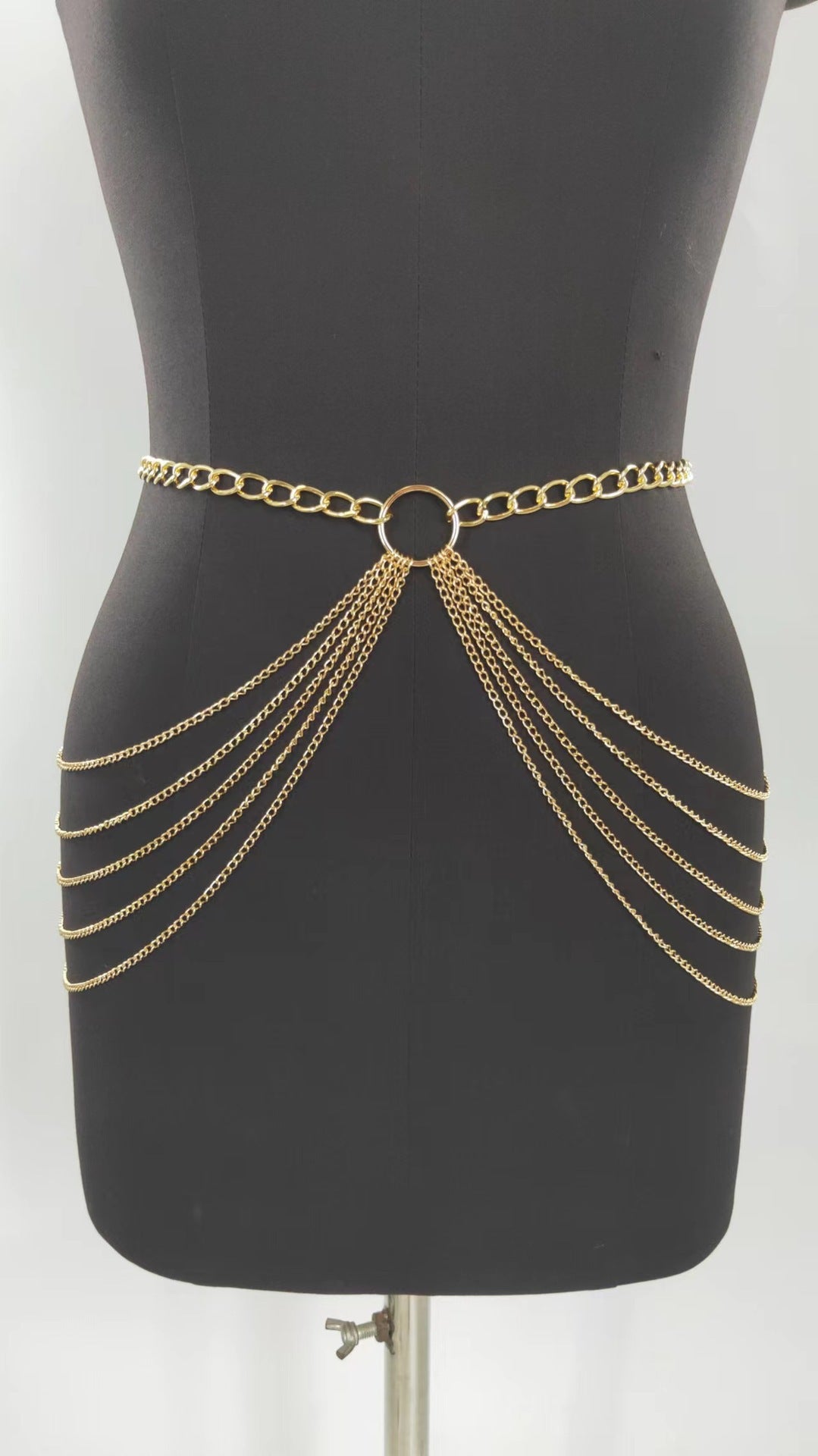 2025 MW3051 2025 vest fashion small ring connected with multiple fringed chains neck top small vest body chain