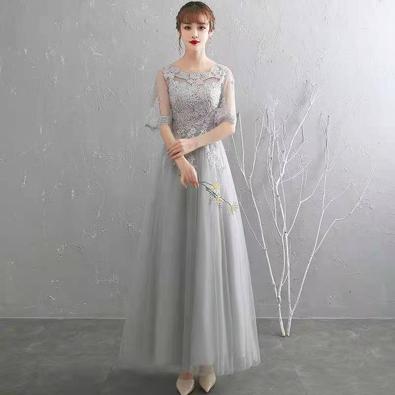 VSKKV Annual Party Evening Dress Women Spring New Banquet Temperament Elegant Party Host Slim Long Dress
