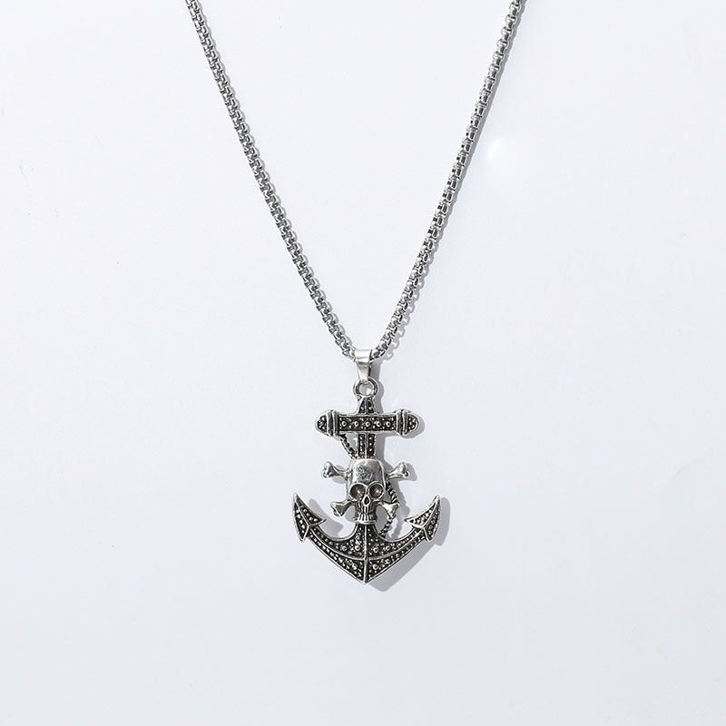 vakkv Fashion Brand Titanium Just Hip Hop Style Necklace Men and Women Ins Cold Talk Wind All-Match Sweater Chain Punk Pendant Long Accessories