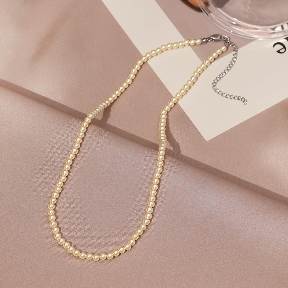 Necklace for Women Fever Same Style Shijia Pearl Clavicle Chain New Graceful and Fashionable Personalized Japanese and Korean Style Necklace