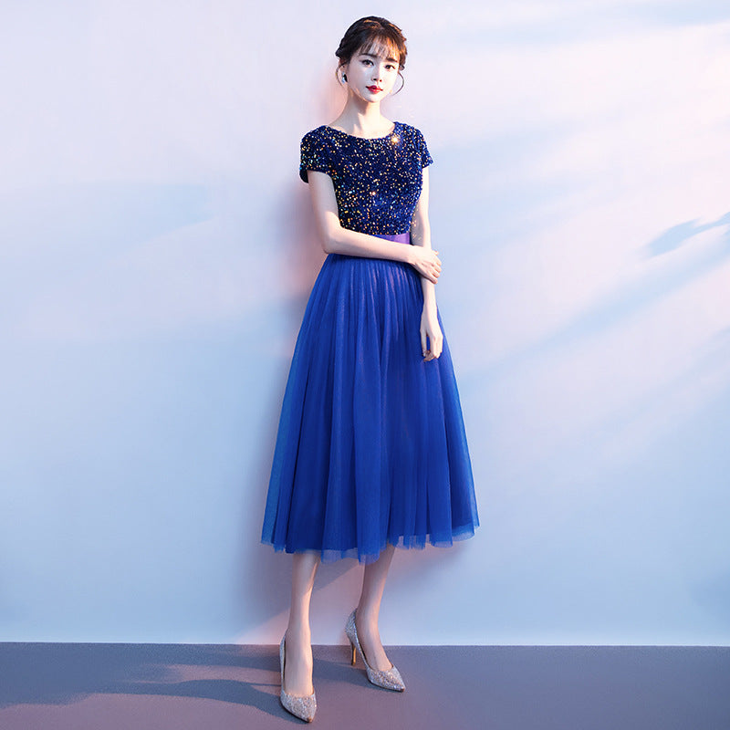 VAKKV Choir Performance Costume Female Dress Banquet Temperament Host Chorus Recitation Competition Costume Adult Formal Dress