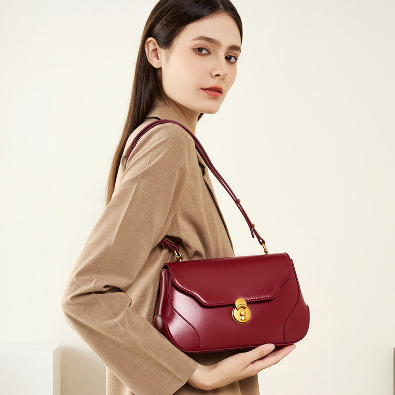 VAKKV 2025 Strictly selected popular popular light luxury wedding bag niche underarm bag women's cowhide one shoulder high-end bag Crossbody bride