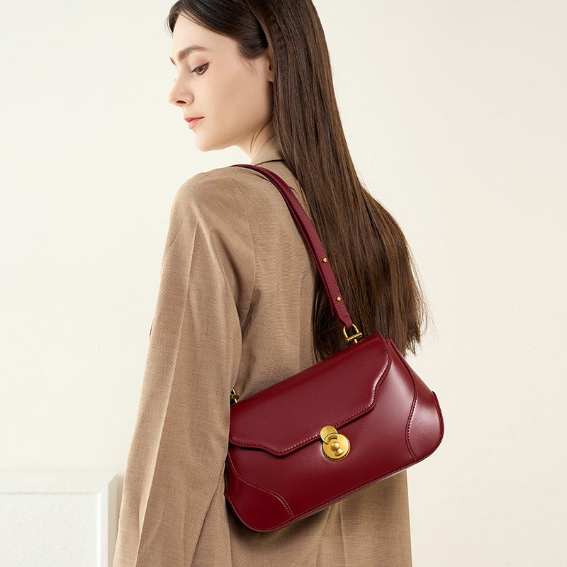 VAKKV 2025 Strictly selected popular popular light luxury wedding bag niche underarm bag women's cowhide one shoulder high-end bag Crossbody bride