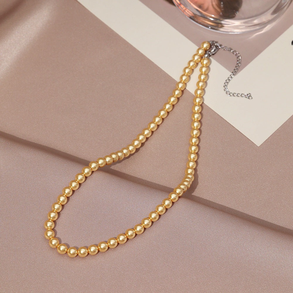 Necklace for Women Fever Same Style Shijia Pearl Clavicle Chain New Graceful and Fashionable Personalized Japanese and Korean Style Necklace