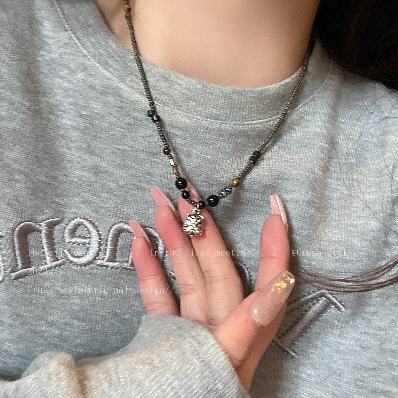 Butterfly Tassel Necklace for Women South Korea Light Luxury High-Grade Clavicle Chain New Popular Minority All-Match Ornament
