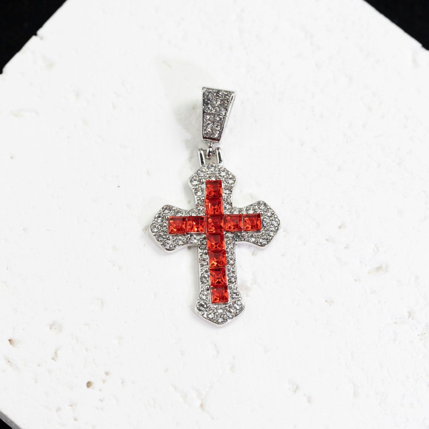 Cross-Border HOTan and NEWn Diamond Cross Necklace New Zircon Pendant Hip Hop Trend Personality Sweater Chain Ornament