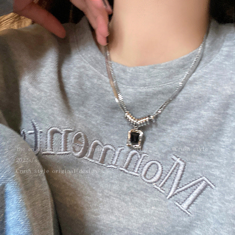 Butterfly Tassel Necklace for Women South Korea Light Luxury High-Grade Clavicle Chain New Popular Minority All-Match Ornament