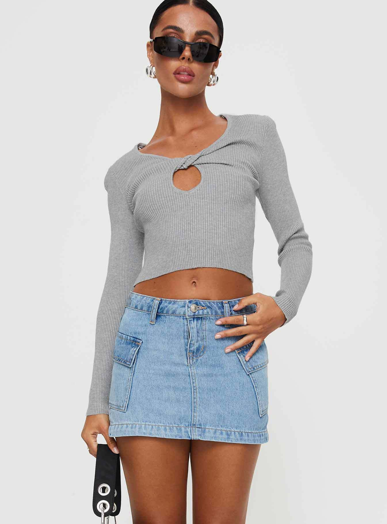 VAKKV Europe, America, cross-border 2025 trade 2025 spring and summer new Spice Girl tooling denim skirt women's clothing washed slim hip skirt