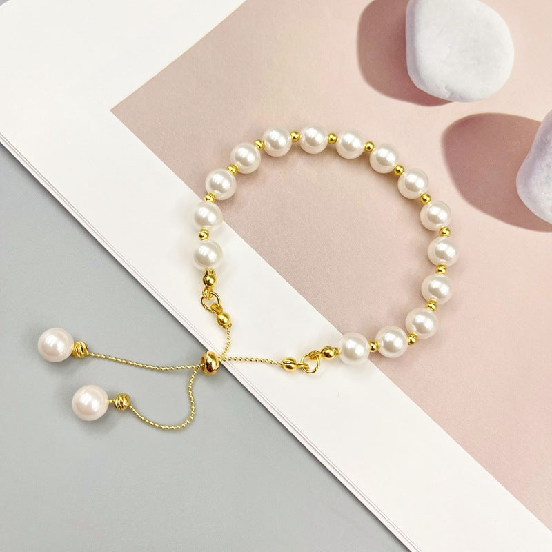 Pearl Necklace Summer Women's High-Grade Accessories New Internet Influencer Long Adjustable Light Luxury Minority Clavicle Chain