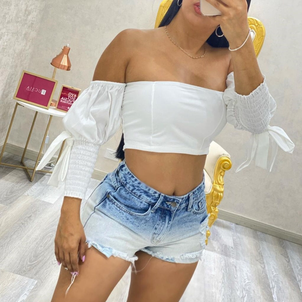 VAKKV Factory direct sales popular 2025 New Popular trade summer gradual change color denim shorts women's high waist thin burr hot pants
