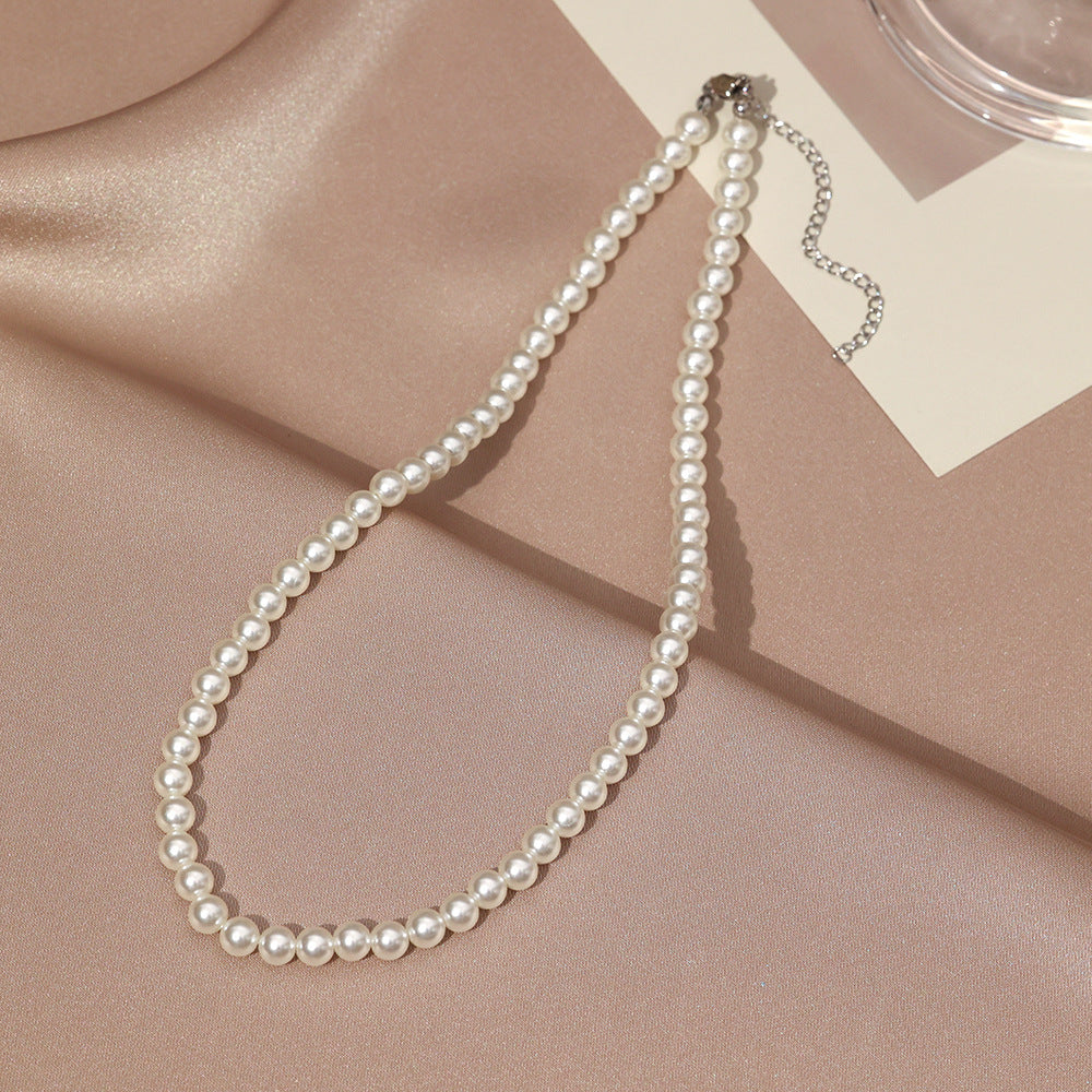Necklace for Women Fever Same Style Shijia Pearl Clavicle Chain New Graceful and Fashionable Personalized Japanese and Korean Style Necklace