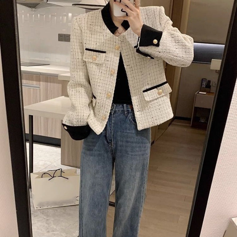 fragrant jacket women's spring and autumn popular new Korean temperament small short versatile top women's clothing