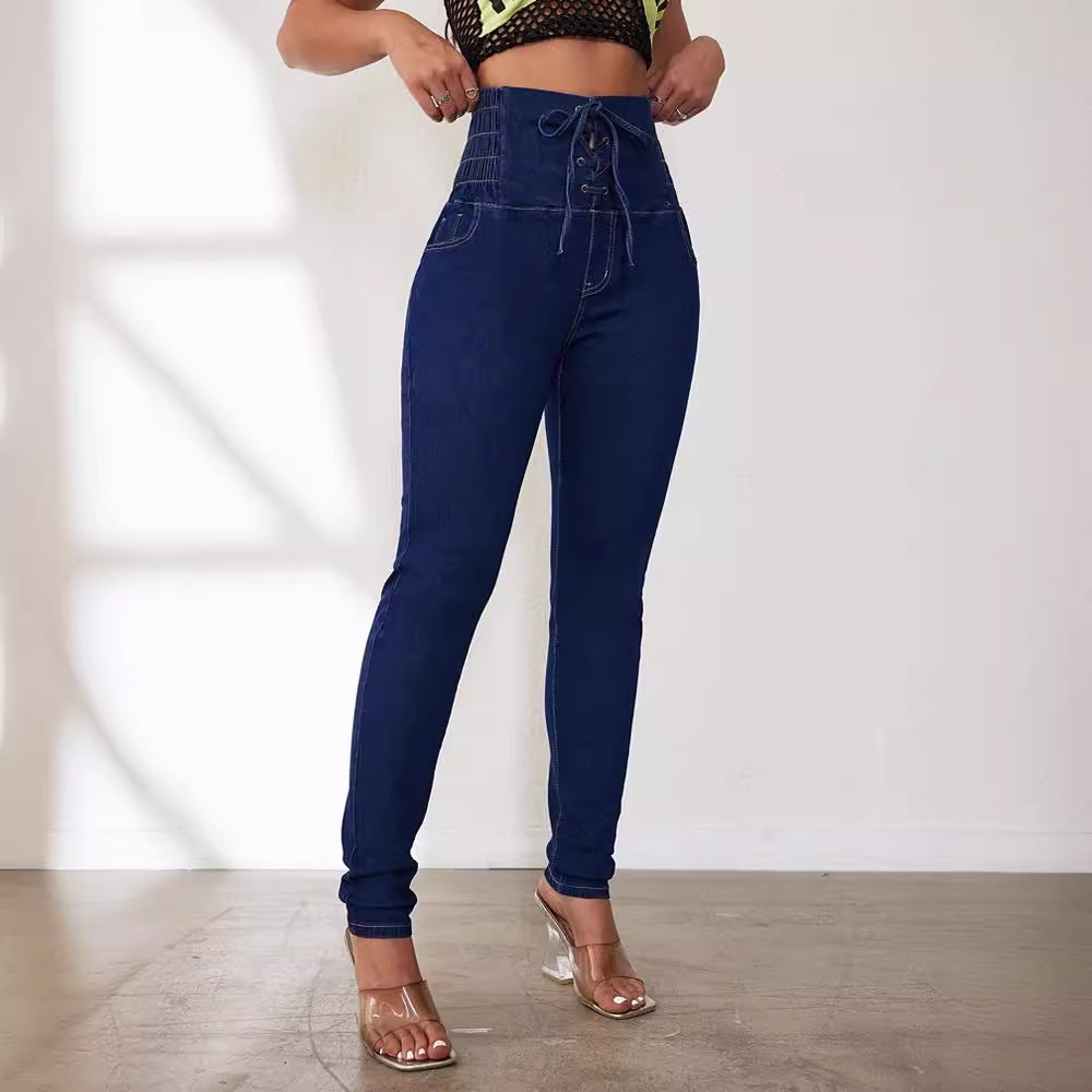 VAKKV New Popular trade Popular, 2025, spring and summer popular new sexy hip lift strap small foot jeans, spot