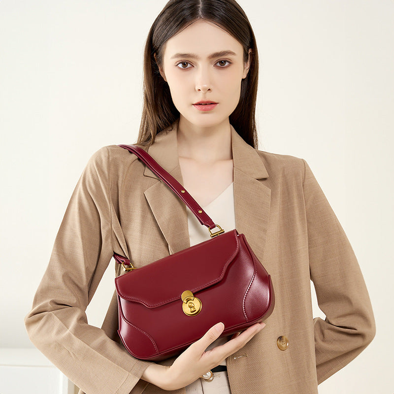 VAKKV 2025 Strictly selected popular popular light luxury wedding bag niche underarm bag women's cowhide one shoulder high-end bag Crossbody bride