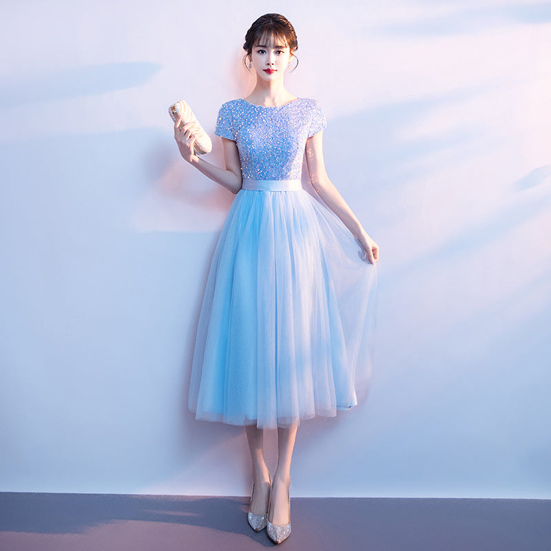 VAKKV Choir Performance Costume Female Dress Banquet Temperament Host Chorus Recitation Competition Costume Adult Formal Dress