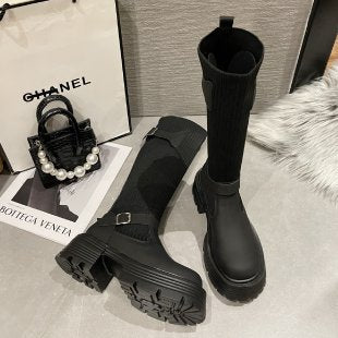 2025 Fashion boots women's thin knight boots popular autumn and winter new high boots