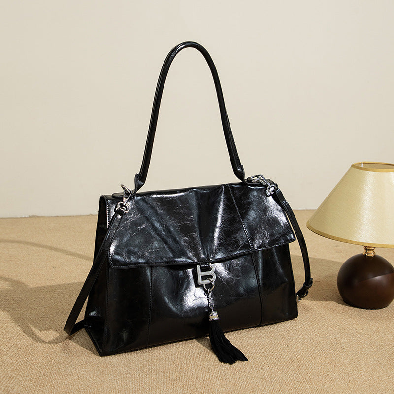 2025 Shoulder bag women's popular new rodeo tote bag fashionable and simple commuter bag high-end sense large-capacity women's bag