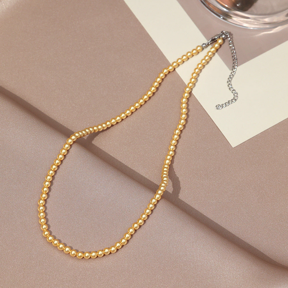Necklace for Women Fever Same Style Shijia Pearl Clavicle Chain New Graceful and Fashionable Personalized Japanese and Korean Style Necklace
