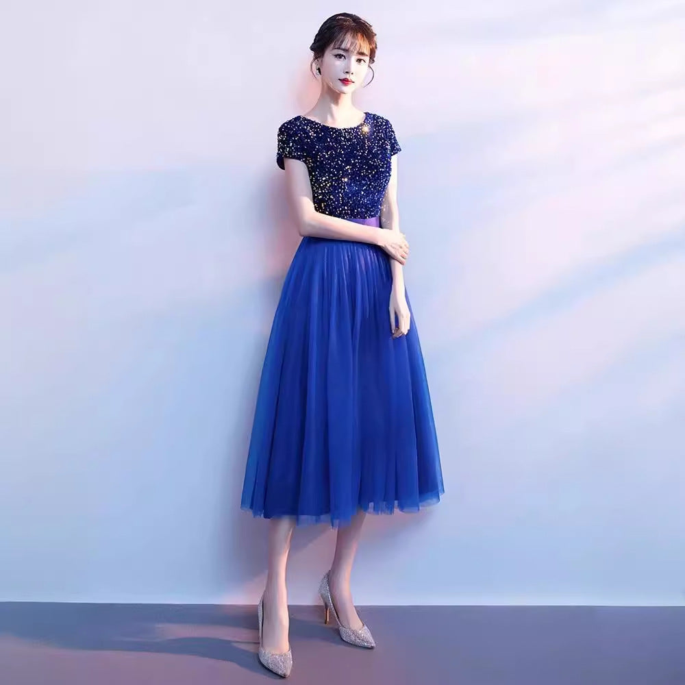 VAKKV Choir Performance Costume Female Dress Banquet Temperament Host Chorus Recitation Competition Costume Adult Formal Dress