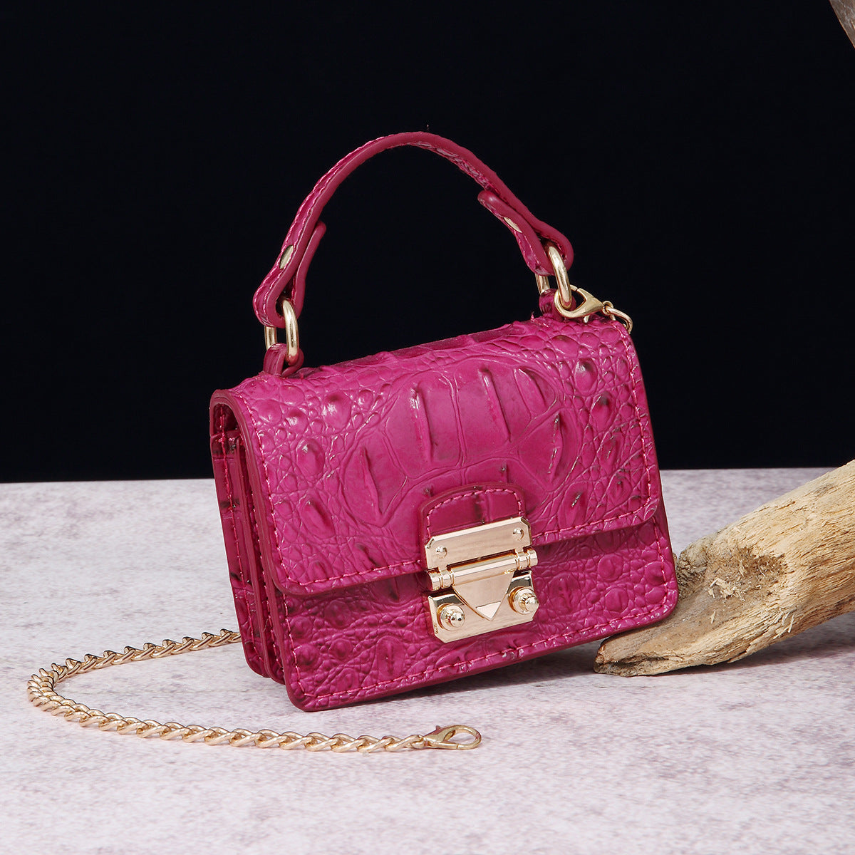 VAKKV Popular, 2025 and the United States for trans-Middle East New Crossbody One Shoulder Retro Women's Bag Multi-colored Crocodile Pattern Brahman