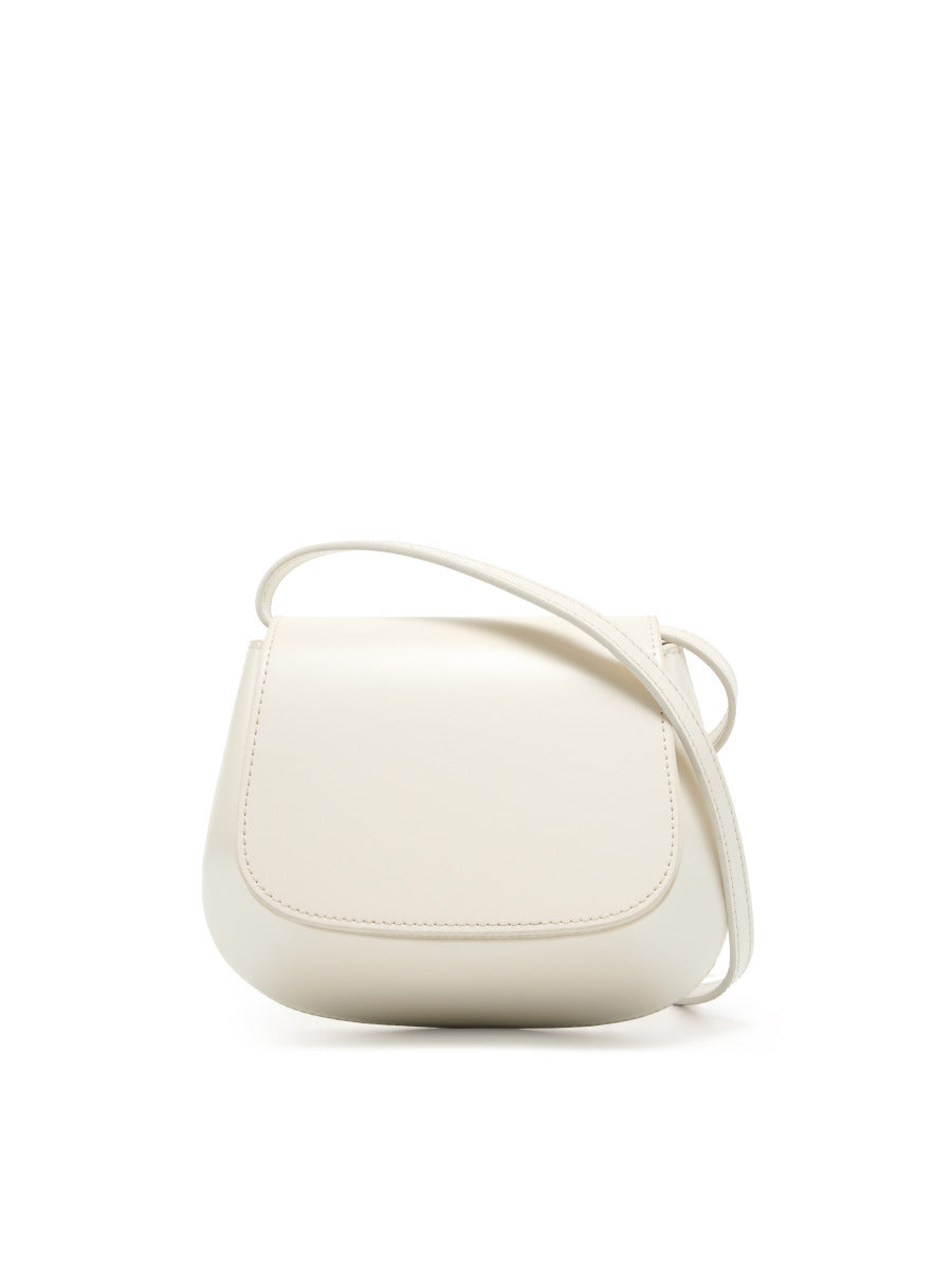 2025 Niche fashion shoulder women's bag new chestnut bag texture retro saddle bag messenger bag